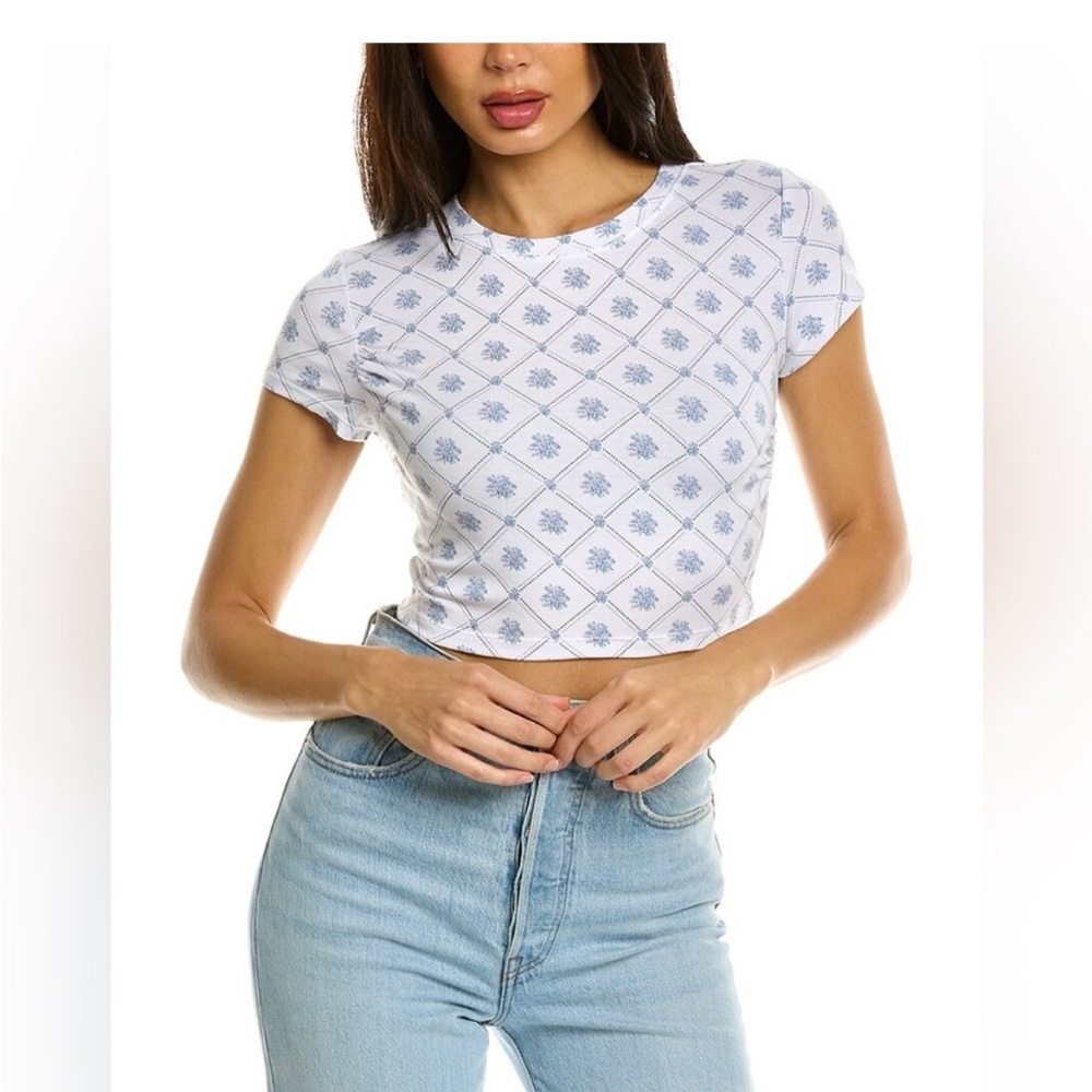 Free people floral baby tee